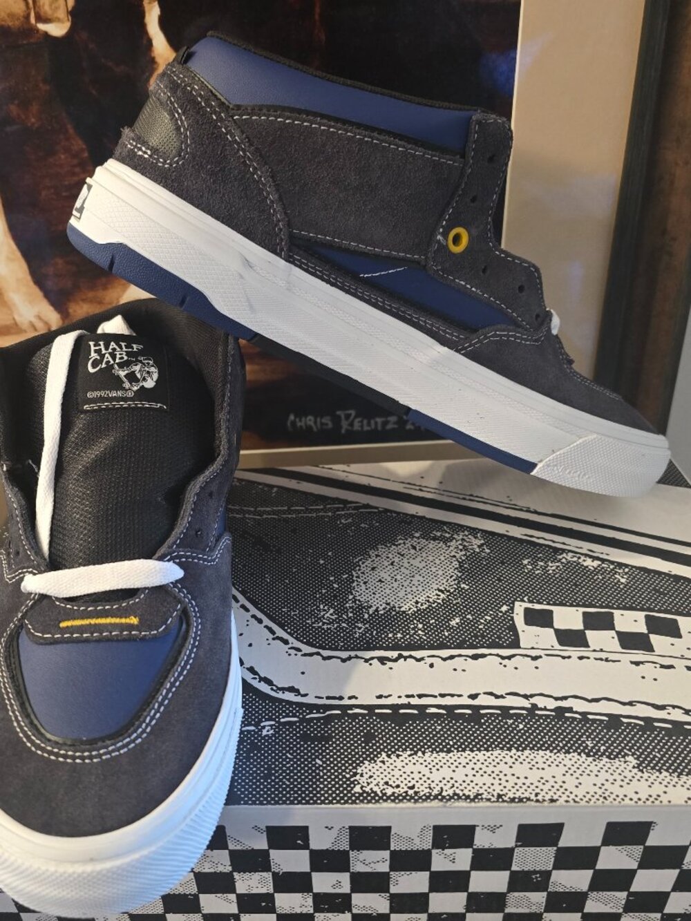 Vans Skate Half Cab Waffle Cup Navy Grey VN000D9ZY27 Men's Size 10 US RARE NEW